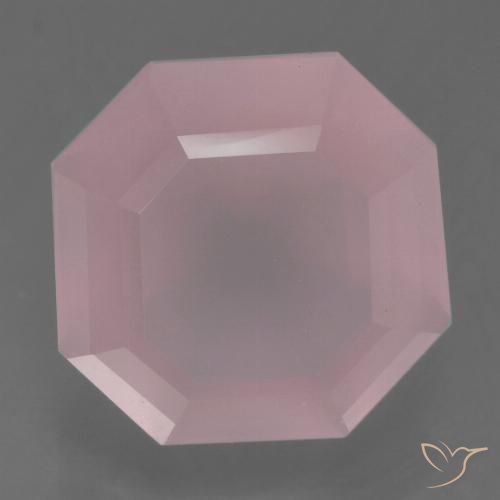 5.61ct Natural Rosado oscuro medio Cuarzo rosa, corte esmeralda, Transparente