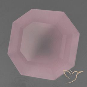 Cuarzo rosa Rosado oscuro medio natural de 5.61 ct, Corte Octágono / Esmeralda, Transparente