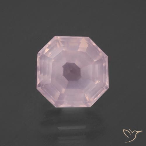 4.39ct Natural Rosado claro Cuarzo rosa, corte esmeralda, Transparente