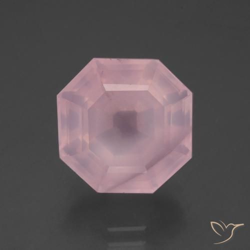 8.16ct Natural Rosa rosado Cuarzo rosa, corte esmeralda, Transparente
