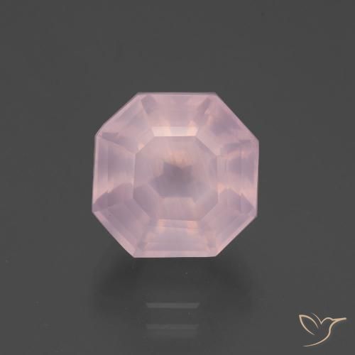 6.34ct Natural Rosado Bubblegum Cuarzo rosa, corte esmeralda, Transparente