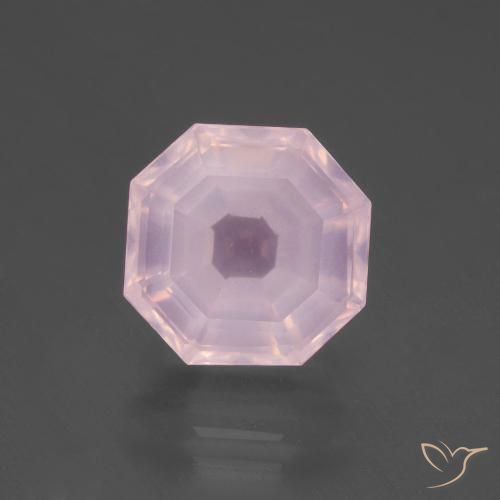 6.47ct Natural Rosado Bubblegum Cuarzo rosa, corte esmeralda, Transparente