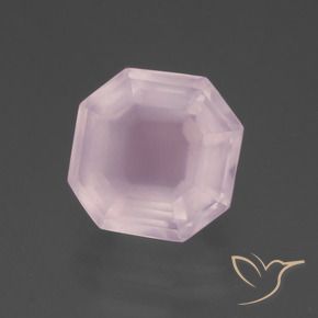 Cuarzo rosa Rosado Bubblegum natural de 7.58 ct, Corte Octágono / Esmeralda, Transparente