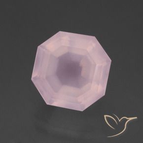 Cuarzo rosa Rosado Bubblegum natural de 7.76 ct, Corte Octágono / Esmeralda, Transparente