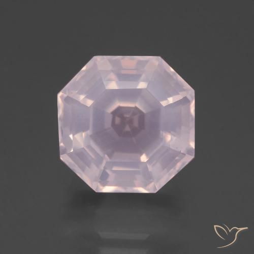 9.30ct Natural Rosado Bubblegum Cuarzo rosa, corte esmeralda, Transparente