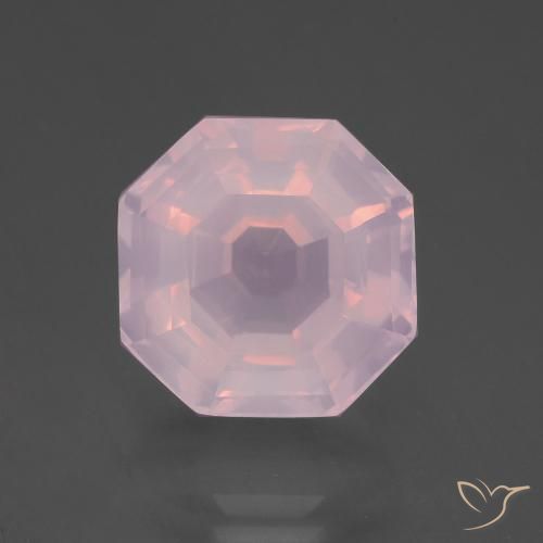 9.46ct Natural Rosado claro Cuarzo rosa, corte esmeralda, Transparente