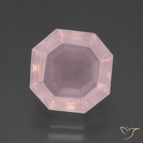 8.35ct Natural Rosado claro Cuarzo rosa, corte esmeralda, Transparente