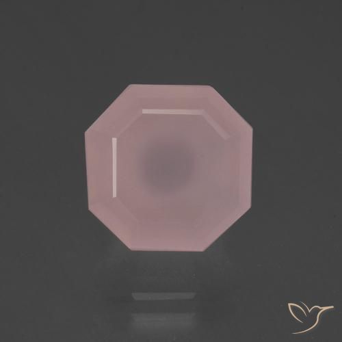 6.64ct Natural Rosado medio Cuarzo rosa, corte esmeralda, Transparente