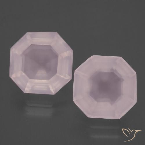 12.98ctw Natural Rosado claro Cuarzo rosa, corte esmeralda, Transparente