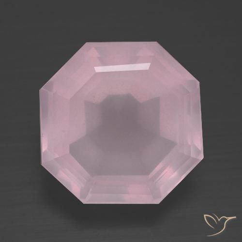 7.95ct Natural Rosado Bubblegum Cuarzo rosa, corte esmeralda, Transparente