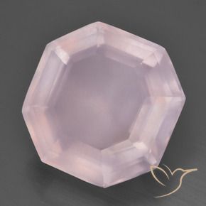 Cuarzo rosa Rosado claro natural de 12.64 ct, Corte Octágono / Esmeralda, Transparente