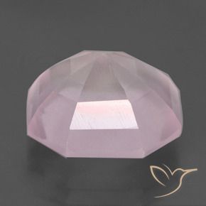 Cuarzo rosa Rosado claro natural de 12.64 ct, Corte Octágono / Esmeralda, Transparente