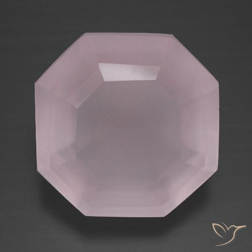 14.67ct Natural Rosado claro Cuarzo rosa, corte esmeralda, Transparente