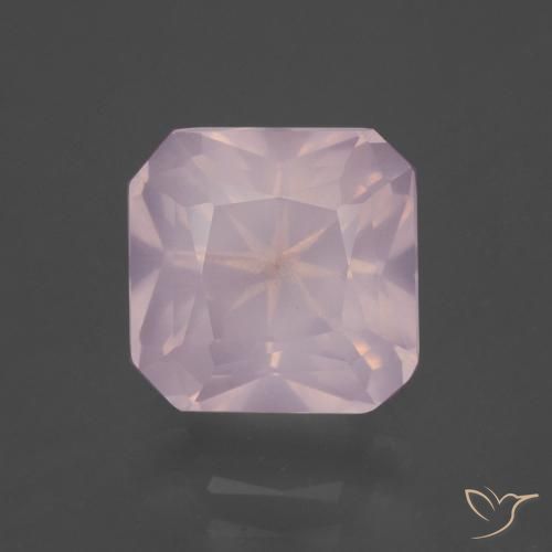 4.06ct Natural Rosado claro Cuarzo rosa, corte esmeralda, Transparente