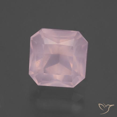 3.82ct Natural Rosado Bubblegum Cuarzo rosa, corte esmeralda, Transparente
