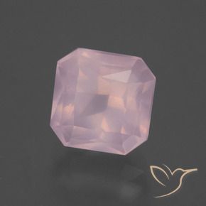 Cuarzo rosa Rosado Bubblegum natural de 3.82 ct, Corte Octágono / Esmeralda, Transparente