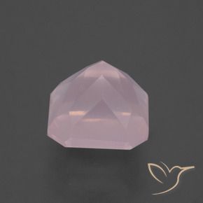 Cuarzo rosa Rosado Bubblegum natural de 3.82 ct, Corte Octágono / Esmeralda, Transparente