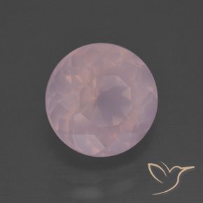 Cuarzo rosa Rosa rosado natural de 4.44 ct, Redondo, Transparente
