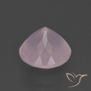 Cuarzo rosa Rosa rosado natural de 4.44 ct, Redondo, Transparente