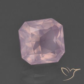 Cuarzo rosa Rosado claro natural de 4.71 ct, Corte Octágono / Esmeralda, Transparente