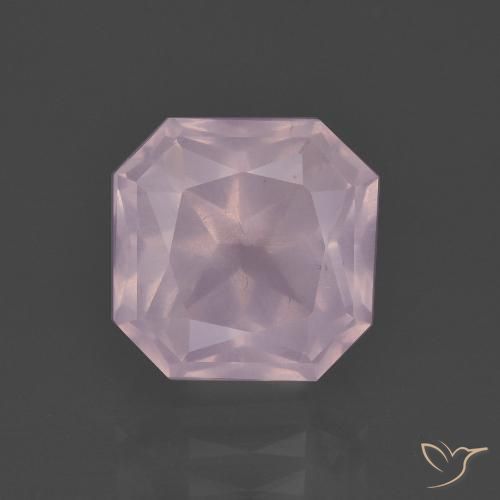 4.39ct Natural Rosado claro Cuarzo rosa, corte esmeralda, Transparente