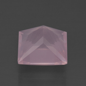 Cuarzo rosa rosa natural de 6,31 ct, cuadrado, transparente