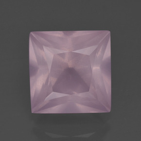Cuarzo Rosa Rosa rosado natural de 6.53 ct, Cuadrado, Transparente