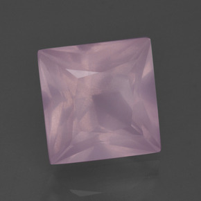 Cuarzo Rosa Rosa rosado natural de 6.53 ct, Cuadrado, Transparente