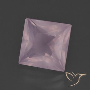 Cuarzo rosa Rosa rosado natural de 4.76 ct, Cuadrado, Transparente