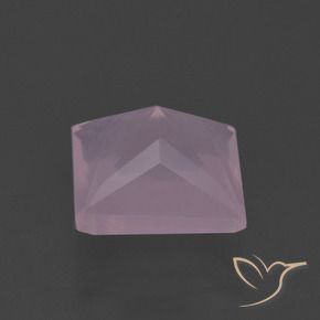 Cuarzo rosa Rosa rosado natural de 4.76 ct, Cuadrado, Transparente