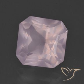 Cuarzo rosa Rosado Bubblegum natural de 5.68 ct, Corte Octágono / Esmeralda, Transparente
