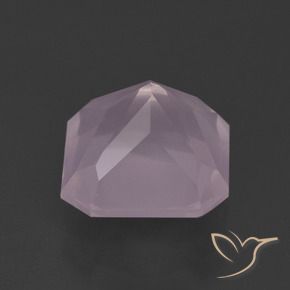 Cuarzo rosa Rosado Bubblegum natural de 5.68 ct, Corte Octágono / Esmeralda, Transparente