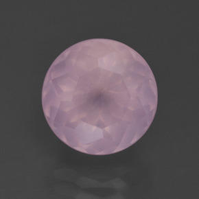 Cuarzo rosa rosa natural de 5,37 ct, corte redondo, transparente