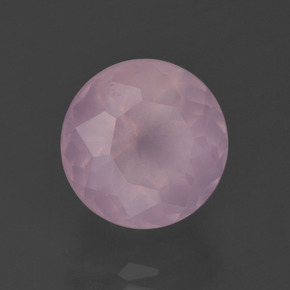 Cuarzo rosa rosa natural de 5,37 ct, corte redondo, transparente