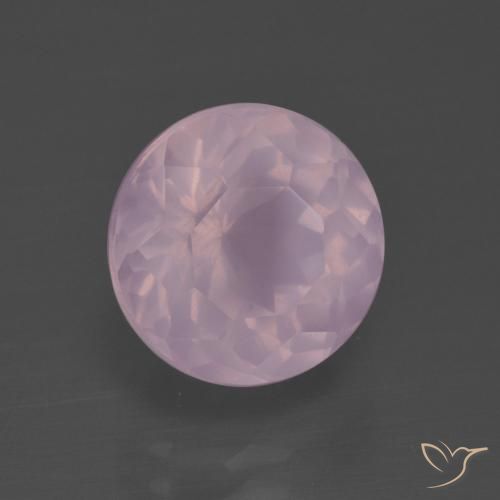 Cuarzo rosa Rosa rosado natural de 5.18 ct, Redondo, Transparente