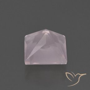 Cuarzo rosa rosa natural de 4,68 ct, cuadrado, transparente