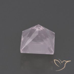 Cuarzo rosa Rosado claro natural de 4.39 ct, Cuadrado, Transparente