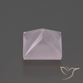Cuarzo rosa Rosado claro natural de 4.27 ct, Cuadrado, Transparente