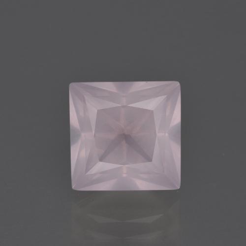 Cuarzo rosa rosa natural de 3,90 ct, cuadrado, transparente