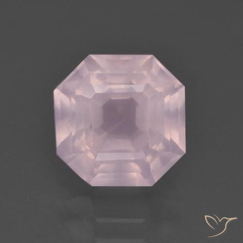 3.20ct Natural Rosado claro Cuarzo rosa, corte esmeralda, Transparente