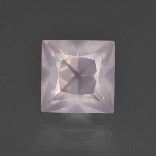 Cuarzo rosa rosa natural de 3,39 ct, cuadrado, transparente