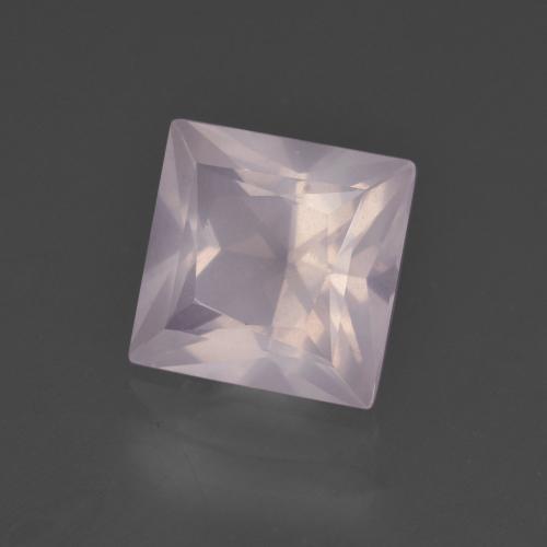 Cuarzo rosa rosa natural de 3,39 ct, cuadrado, transparente