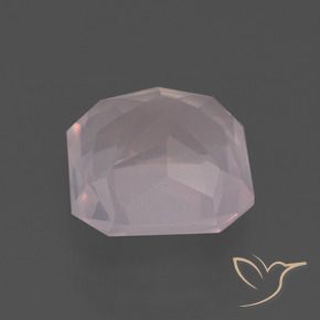 Cuarzo rosa Rosado claro natural de 2.79 ct, Corte Octágono / Esmeralda, Transparente
