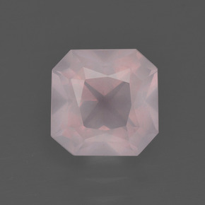 Cuarzo rosa rosa natural de 2,17 ct, corte esmeralda, transparente