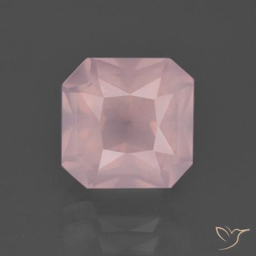 4.41ct Natural Rosado medio Cuarzo rosa, corte esmeralda, Transparente