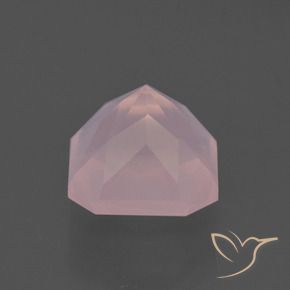 Cuarzo rosa Rosado medio natural de 4.41 ct, Corte Octágono / Esmeralda, Transparente