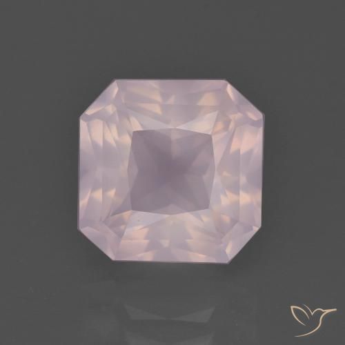 4.41ct Natural Rosado claro Cuarzo rosa, corte esmeralda, Transparente
