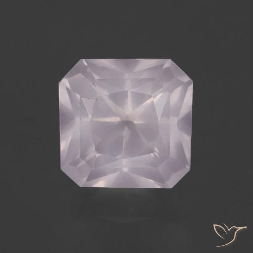 3.88ct Natural Rosado muy claro Cuarzo rosa, corte esmeralda, Transparente