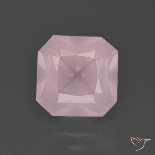 3.98ct Natural Rosado medio Cuarzo rosa, corte esmeralda, Transparente