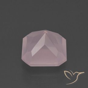 Cuarzo rosa Rosado medio natural de 3.98 ct, Corte Octágono / Esmeralda, Transparente